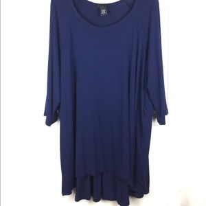 High Lo Navy Top